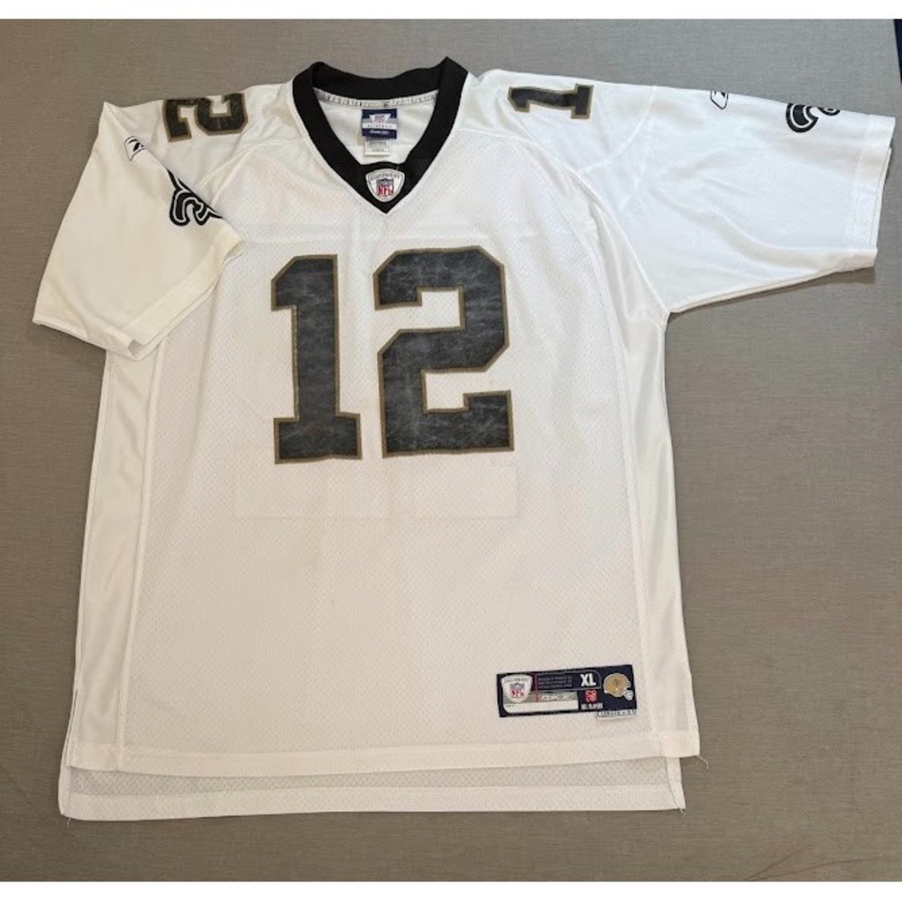 New Orleans Saints Marques Colston #12 Reebok Jersey Men XL White Helmet Tag Y2K